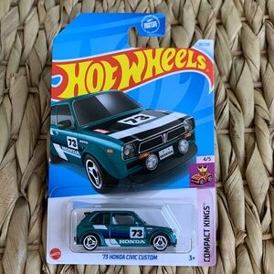 Hot Wheels 1973 Honda Civic Custom Racer Hotwheels 70s 1970s Racing Car 2024 New